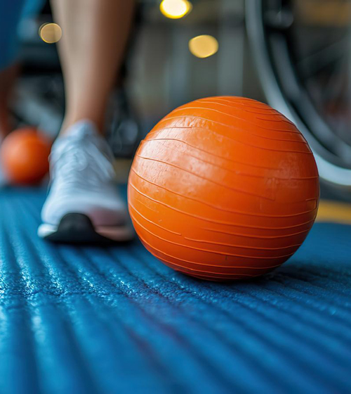 Gymnastikball im Trainingsbereich